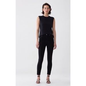 Agolde Roxanne Super High Rise Skinny in Jet